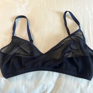 Navy sheer soft lounge bra by Negative
